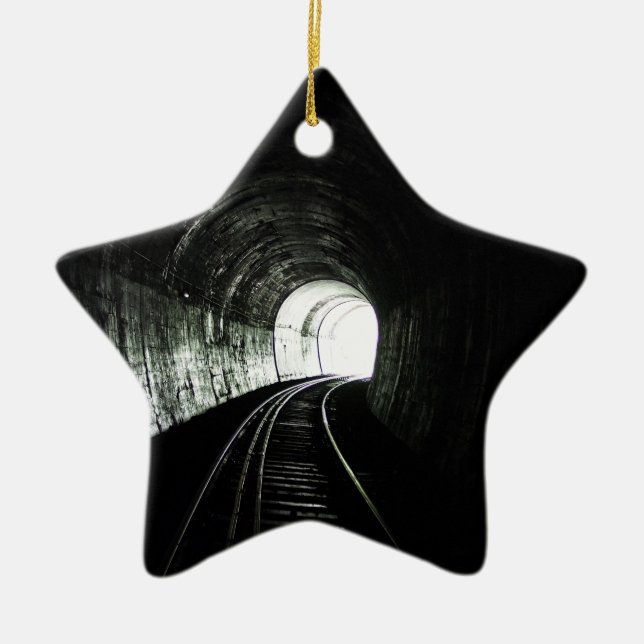 Lokomotivtunnel Julgransprydnad Keramik (Framsidan)