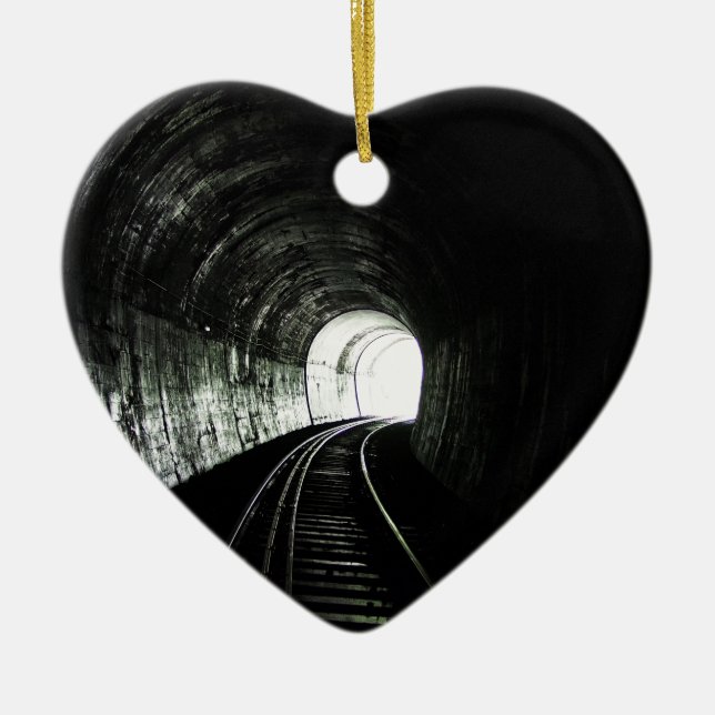 Lokomotivtunnel Julgransprydnad Keramik (Framsidan)
