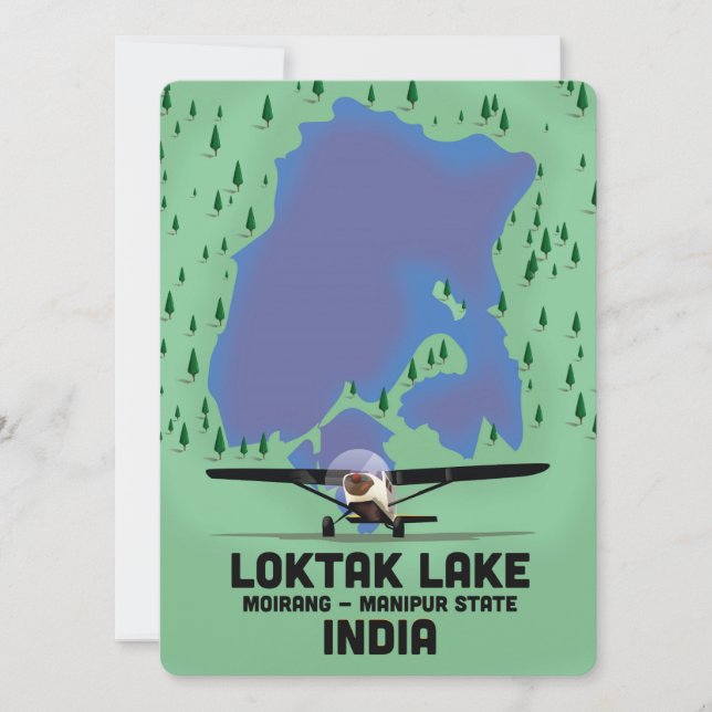Loktak Lake Manipur delstat, Indien karta (Framsida)