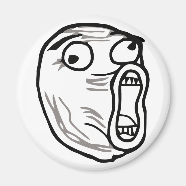 lol ansikte meme humor rofl omg omfg magnet (Framsidan)
