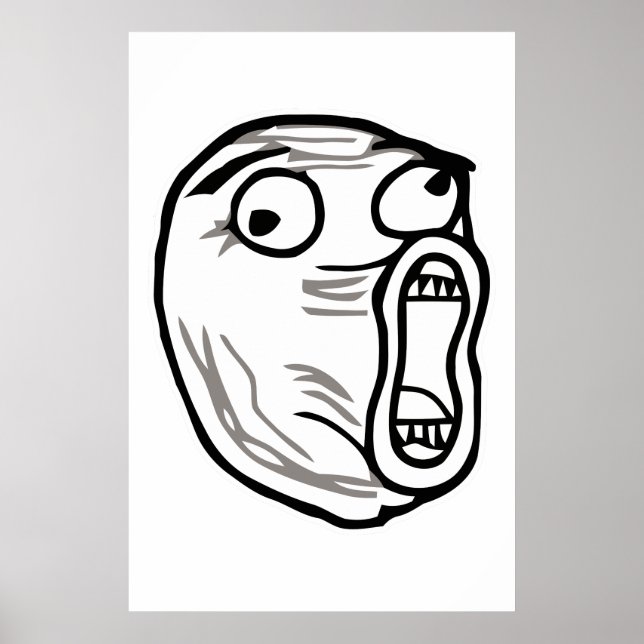 lol ansikte meme humor rofl omg omfg poster (Framsidan)