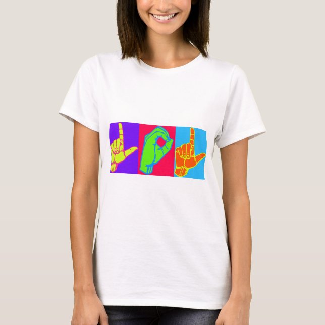 LOL ASL undertecknar språkdesign Tee (Framsida)