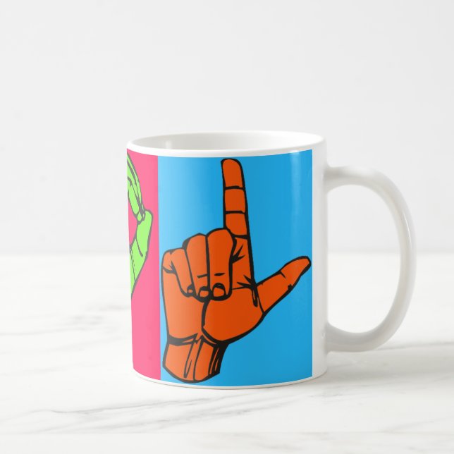 LOL ASL undertecknar språkdesignen #2 Kaffemugg (Höger)