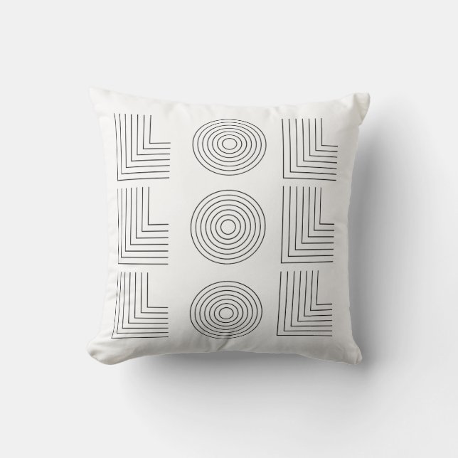 LOL Decorative Pillow - Minimalist Humor i svart Kudde (Framsida)