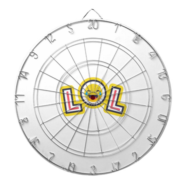 LOL Emoji Custom Dartboard - Fun Laugh Out Loud  Darttavla (Framsidan)