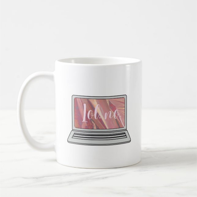 Lol, ingen holografisk design kaffemugg (Vänster)