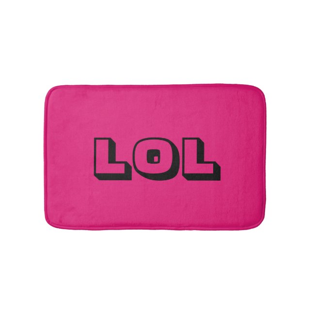 "LOL" Laugh Out Loud Cute & Funny Bath Mat Badrumsmatta (Framsidan)