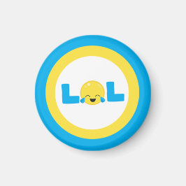 LOL Laugh Out Loud Emoji Blue Gult Classic Magnet