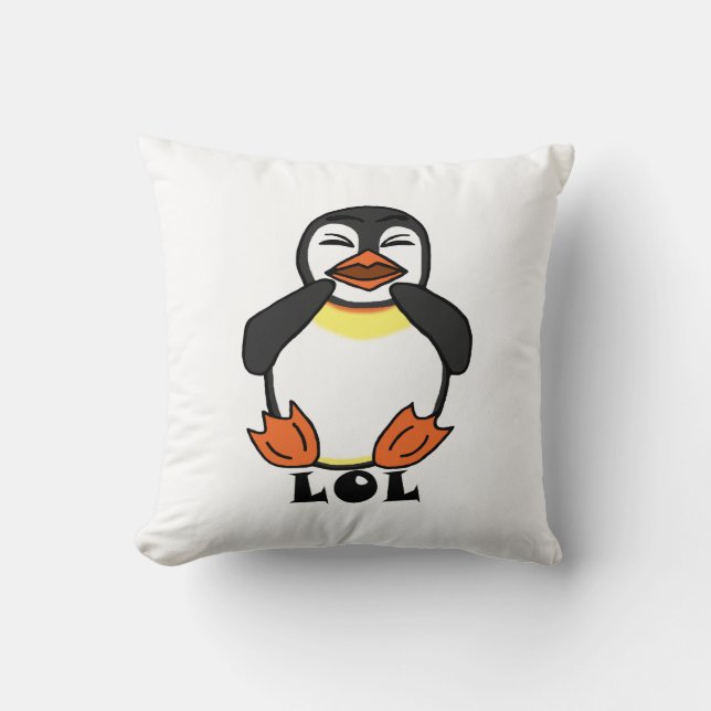 LOL Laughing penguin Kudde (Framsida)