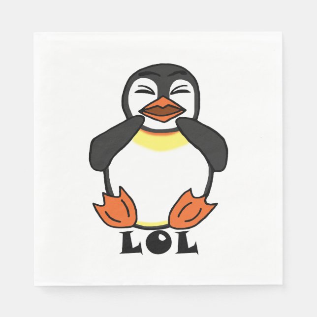 LOL Laughing penguin Pappersservett (Framsidan)