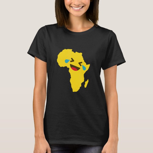 Lol Lycklig Lmao Afrika Karta T Shirt (Framsida)