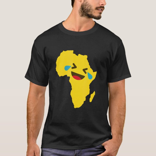 Lol Lycklig Lmao Afrika Karta T Shirt (Framsida)