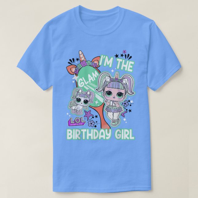 LOL överraskning att jag är Glam Birthday Girl T Shirt (Design framsida)