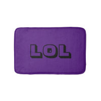 LOL Royal Lila och Black Cute & Funny Bath Mat