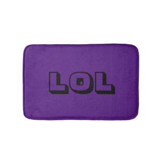 LOL Royal Lila och Black Cute & Funny Bath Mat Badrumsmatta