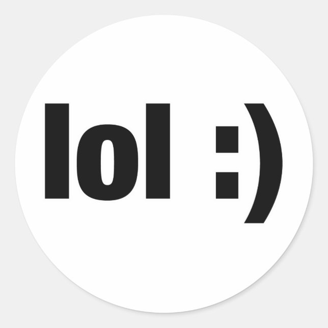 lol runt klistermärke (Framsida)