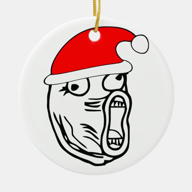 LOL Santa - julaftoninternetmeme Julgransprydnad Keramik (Framsidan)