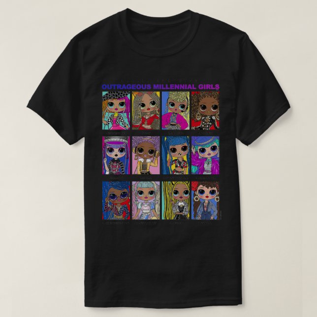LOL Surprise Group Porträtt Panels T Shirt (Design framsida)
