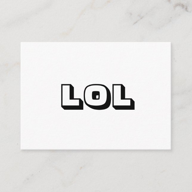 LOL svartvit fet typografi av modern roligt Rådkort (Framsida)