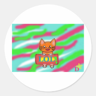 LOL Warrriorcat Runt Klistermärke