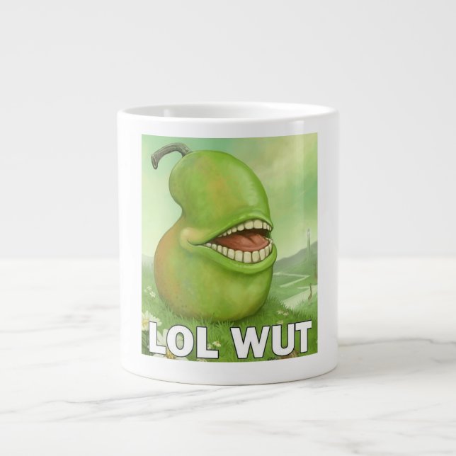 Lol Wut Pear Jumbo Mugg (Framsidan)
