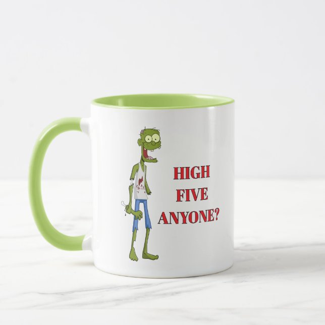 LOL! ☕ Zombie Mug – High Five Anyone? Mugg (Vänster)