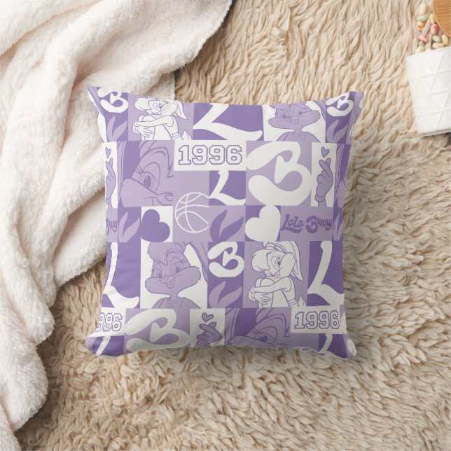 Lola "96 Grid Mönster Kudde (Filt)