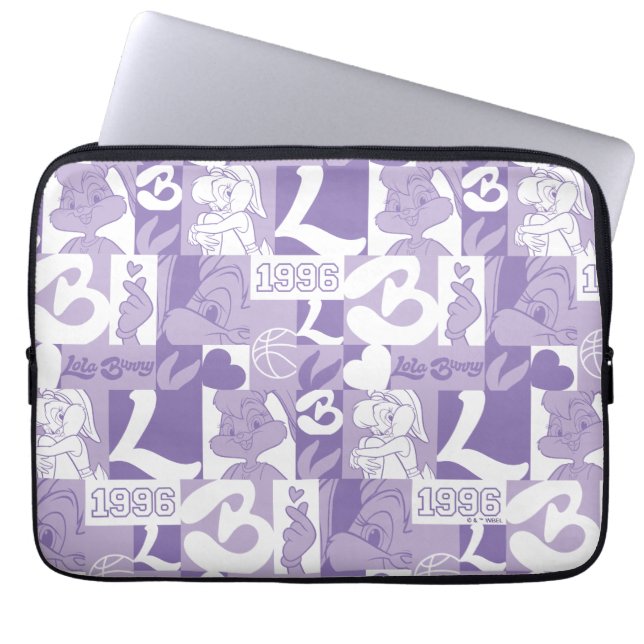 Lola "96 Grid Mönster Laptop Fodral (Framsidan)