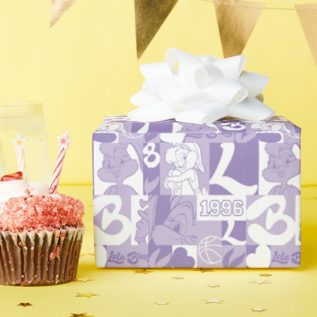 Lola "96 Grid Mönster Presentpapper (Födelsedagsfest)