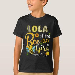Lola av födelsedagsflickan rolig bi födelsedagskal t shirt