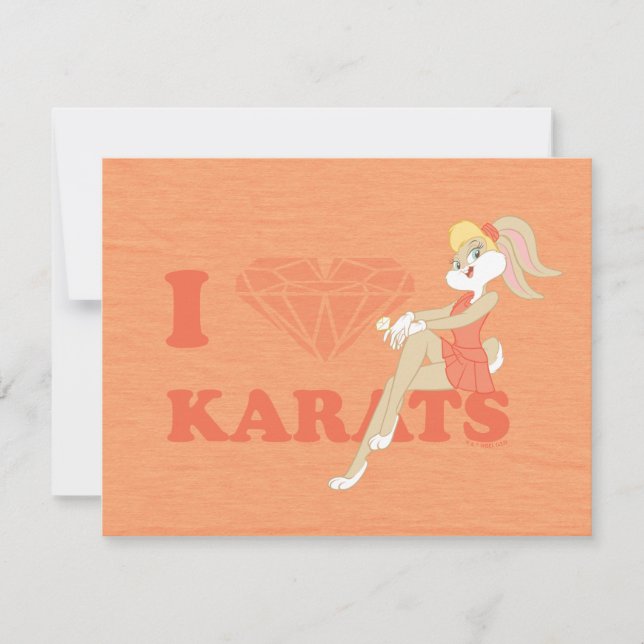 Lola Bunny I Heart Karats Anteckningskort (Framsida)