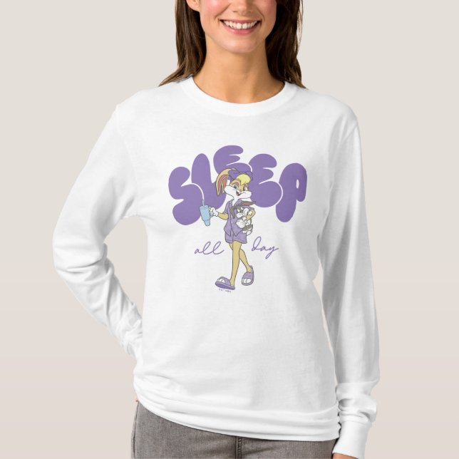 Lola Bunny sover hela dagen T Shirt (Framsida)
