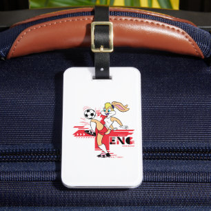 Lola Bunny Team England Fotbollsgrafik Bagagebricka
