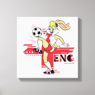 Lola Bunny Team England Fotbollsgrafik Canvastryck