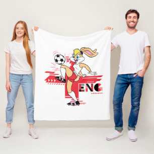 Lola Bunny Team England Fotbollsgrafik Fleecefilt