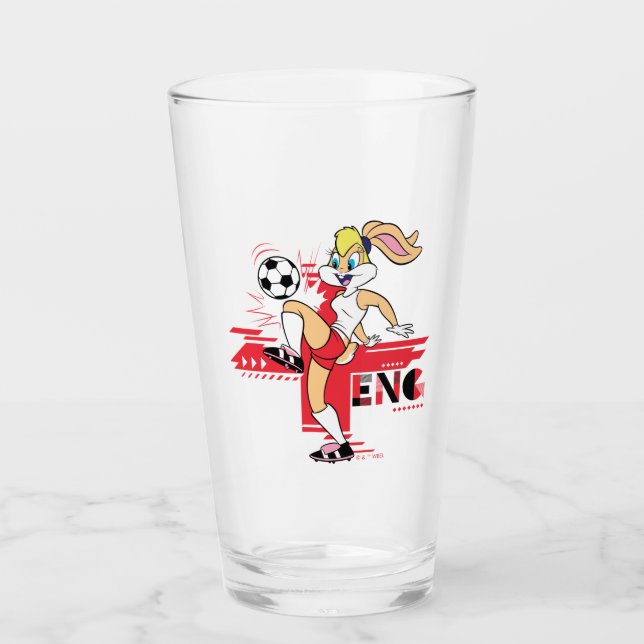 Lola Bunny Team England Fotbollsgrafik Glaskopp (Framsida)