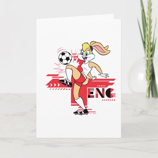 Lola Bunny Team England Fotbollsgrafik Kort (Framsida)
