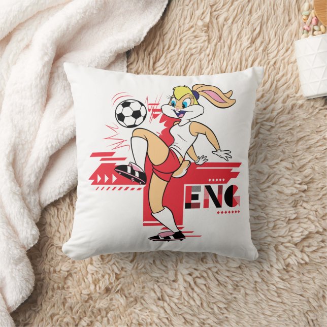 Lola Bunny Team England Fotbollsgrafik Kudde (Filt)
