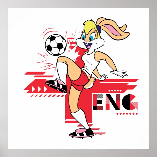 Lola Bunny Team England Fotbollsgrafik Poster (Framsidan)