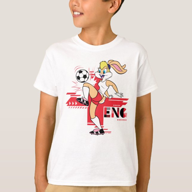 Lola Bunny Team England Fotbollsgrafik T Shirt (Framsida)
