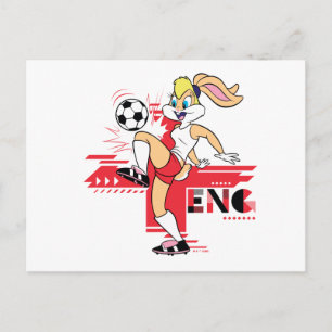 Lola Bunny Team England Fotbollsgrafik Vykort