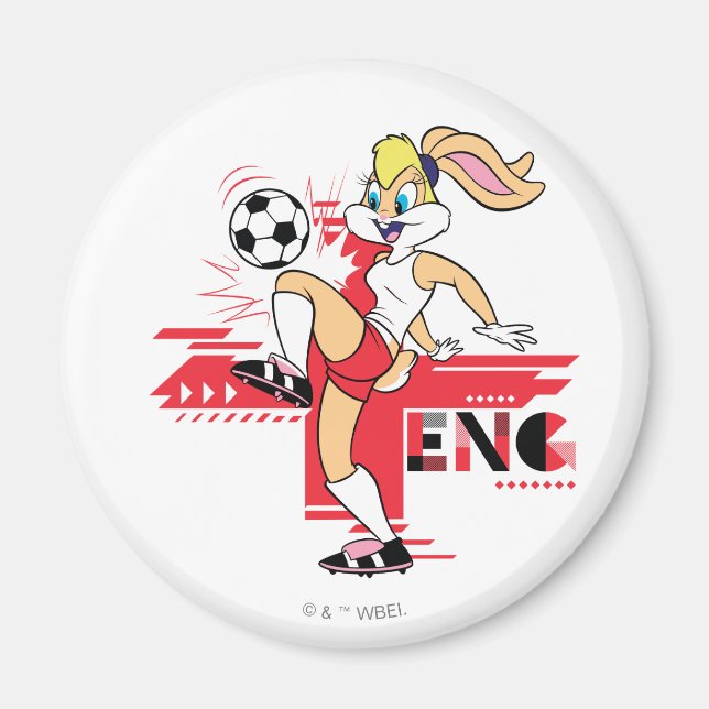 Lola Bunny Team England Soccer Graphic Magnet (Framsidan)