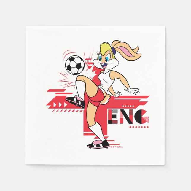 Lola Bunny Team England Soccer Graphic Pappersservett (Framsidan)