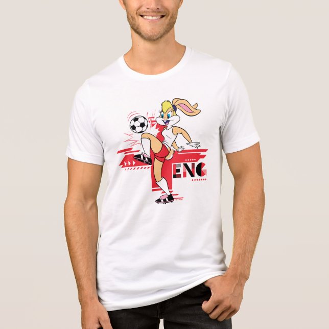 Lola Bunny Team England Soccer Graphic T Shirt (Framsida)