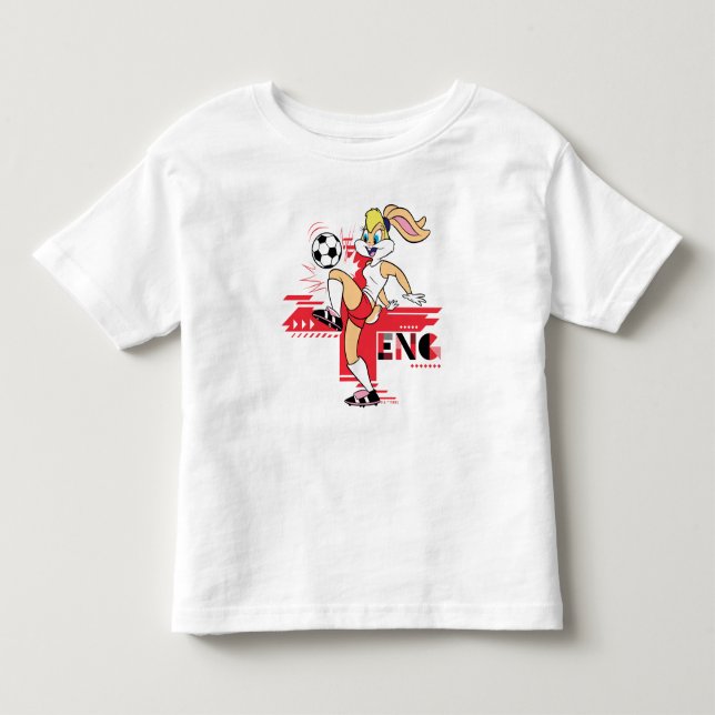 Lola Bunny Team England Soccer Graphic T Shirt (Framsida)