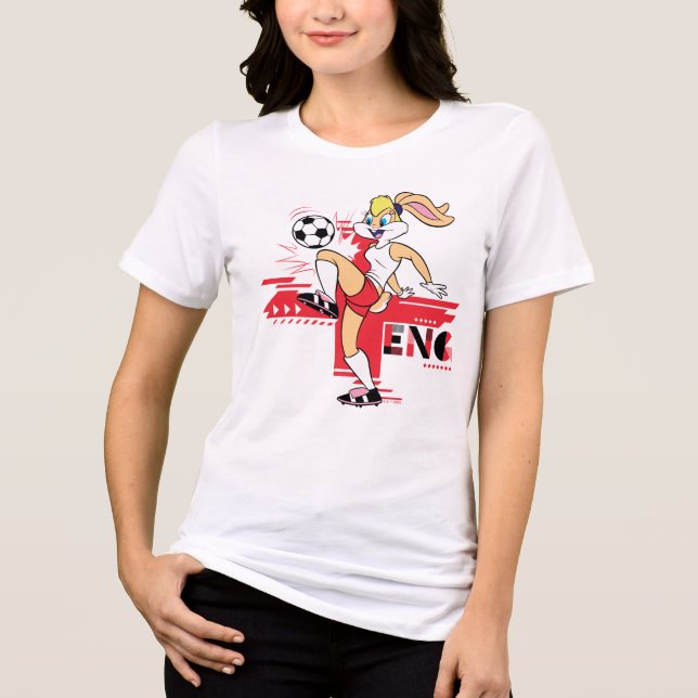 Lola Bunny Team England Soccer Graphic T Shirt (Framsida)