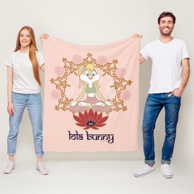 Lola Bunny Yoga Lotus Pose Fleecefilt (På plats)