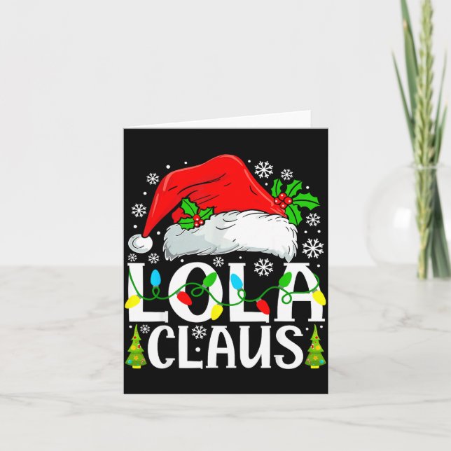 Lola Claus Funny Christmas Family Matching  Kort (Framsida)