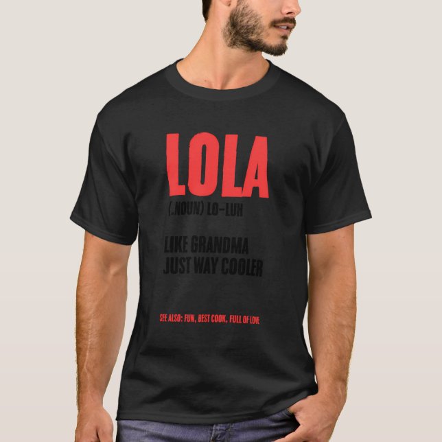 Lola Definition Philippine Filipina Grandmor T Shirt (Framsida)