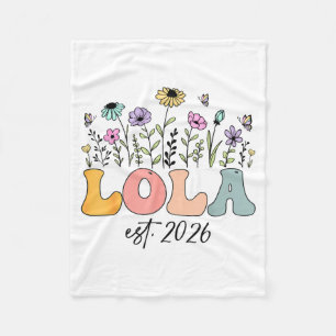 Lola Est. 2026 Wildflower Beforderad Till Lola Fleecefilt